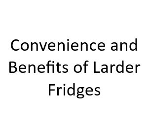 Convenience and Benefits of Larder Fridges