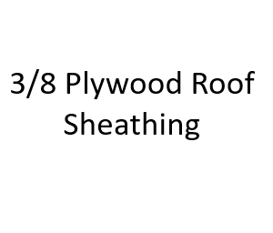 3/8 Plywood Roof Sheathing