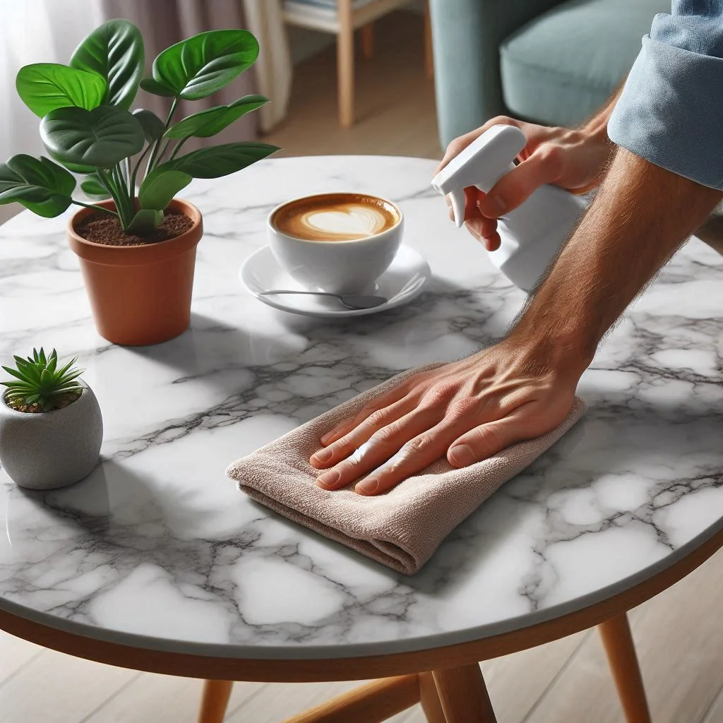 How to Clean Your Faux Marble Table?